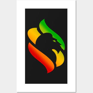 Rasta University Logo Lion Rasta Colors Reggae Posters and Art